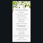 Watercolor Spring Foliage Wedding Program<br><div class="desc">Trendy green and white spring foliage wedding program customisable to your event specifics.</div>
