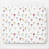 Watercolor Spring Wildflower Women Office Mouse Pad (Front)