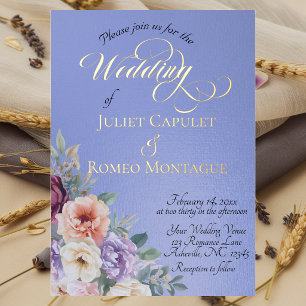 Watercolor Spring Wildflowers - Sky Blue