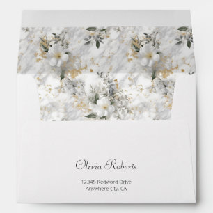 Watercolor Springflowers Marible Bridal Shower Envelope