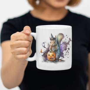 Watercolor Squirrel Halloween Coffee Mug