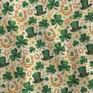 Watercolor St Patricks Day Fabric