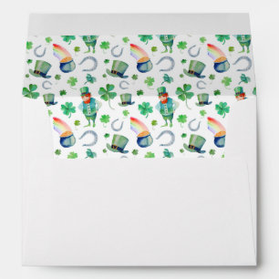 Watercolor St. Patrick's Day Pattern Envelope