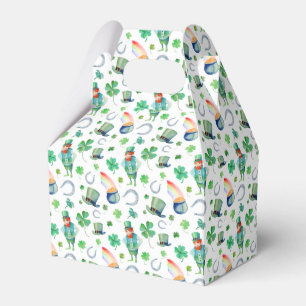 Watercolor St. Patrick's Day Pattern Favour Box