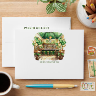 Watercolor St. Patrick's Day Pub Envelope