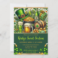 Watercolor St Patrick's Day Sweet Sixteen