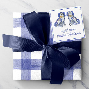 Watercolor Staffordshire Dogs Gift Enclosure Card