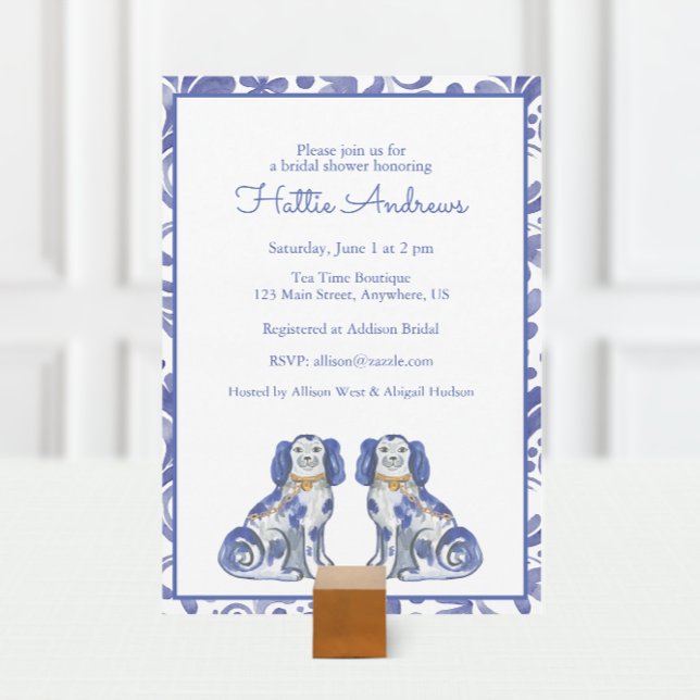 Watercolor Staffordshire Dogs Invitation (Creator Uploaded)