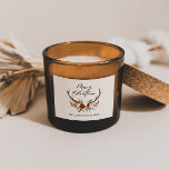watercolor stag floral merry christmas rectangular sticker<br><div class="desc">Merry Christmas design,  rustic stag floral script modern beautiful party favour sticker. Part of a natural,  terracotta,  black and sage green elegant collection.</div>