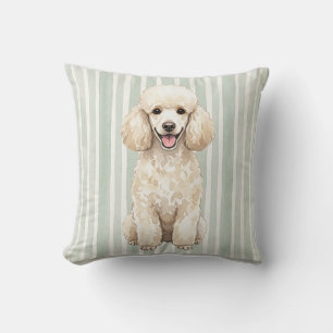 Watercolor Standard Poodle Pillow Decorative Cover