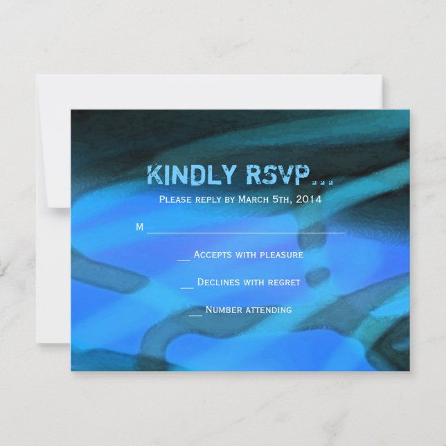 WATERCOLOR STAR Bar Bat Mitzvah Reply Card (Front)
