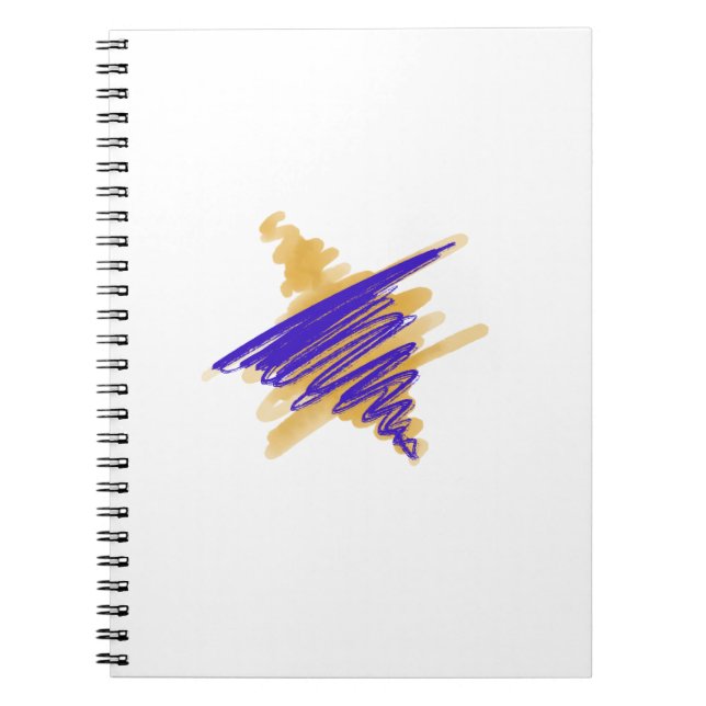 Watercolor Star of David in Gold Notebook (Front)