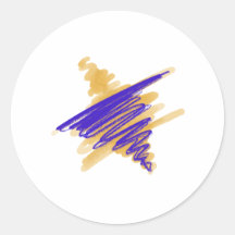 Watercolor Star of David Stickers