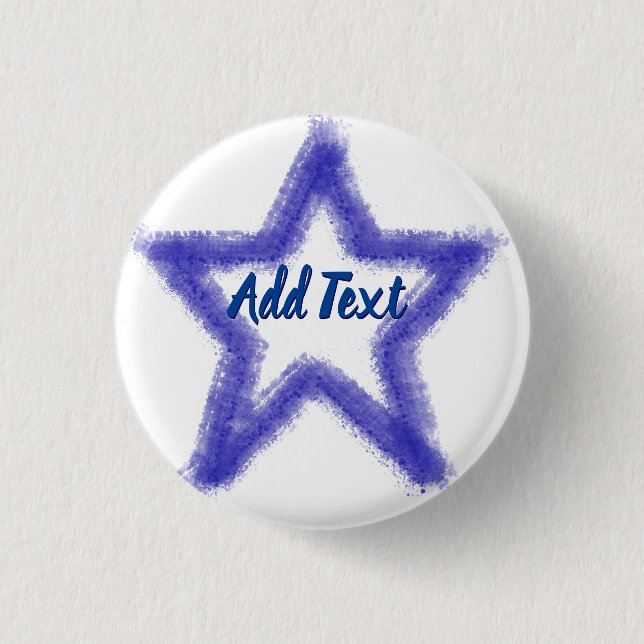 Watercolor Star Shape 3 Cm Round Badge (Front)