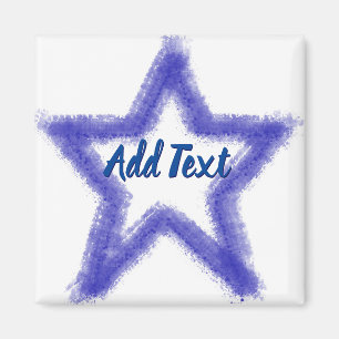 Watercolor Star Shape Magnet