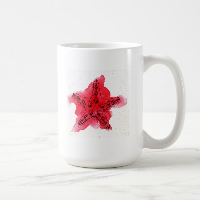 Watercolor Starfish Coffee Mug (Right)