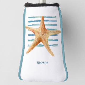 Watercolor STARFISH ,  Golf Head Cover