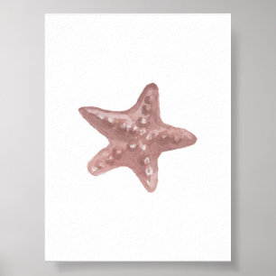 Watercolor starfish print