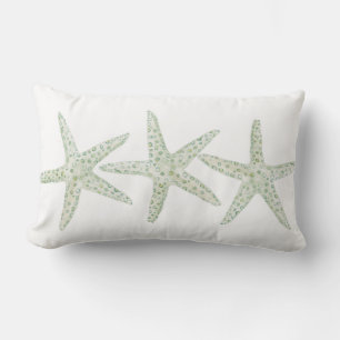 Watercolor Starfish Trio Lumbar Cushion