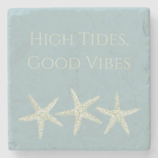 Watercolor Starfish Trio Stone Coaster