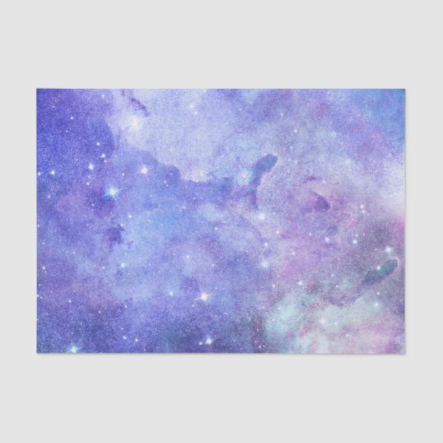 Watercolor Starry Sky Space Lover Galaxy Stars Tissue Paper (Front)
