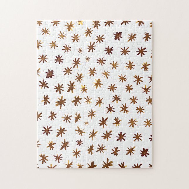 Watercolor stars - amber jigsaw puzzle (Vertical)