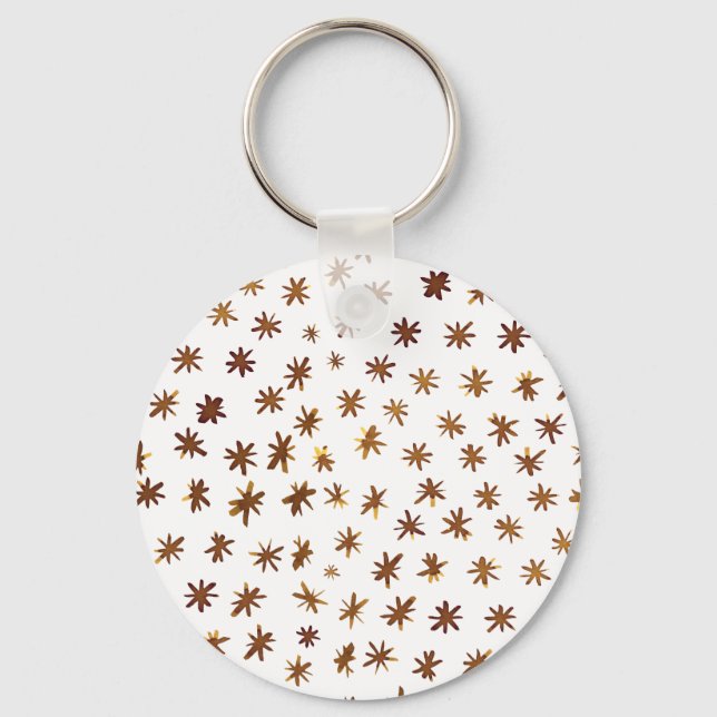 Watercolor stars - amber key ring (Front)