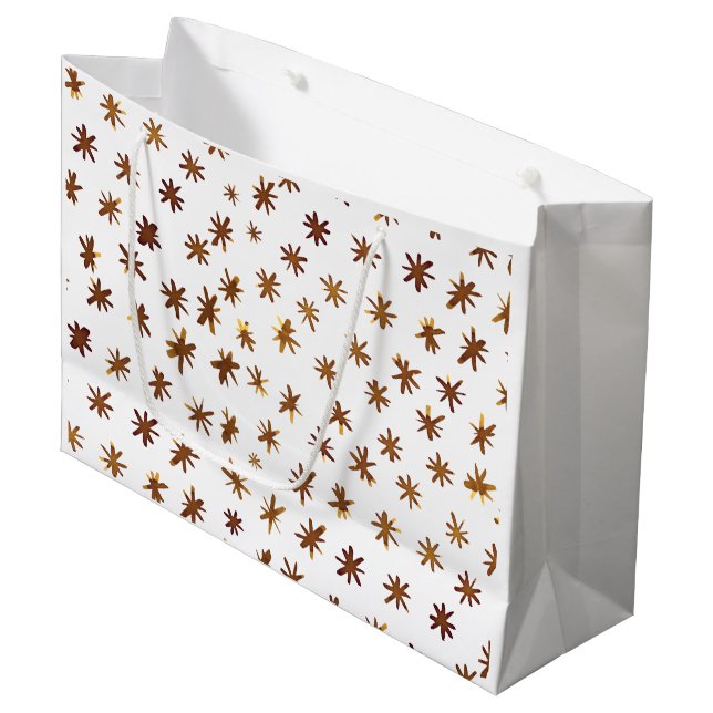 Watercolor stars - amber large gift bag (Front Angled)