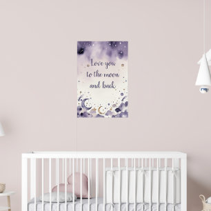 Watercolor Stars and Clouds Baby Room Decor