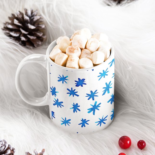 Watercolor stars - blue coffee mug (Creator Uploaded)