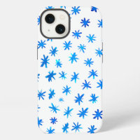 Watercolor stars - blue