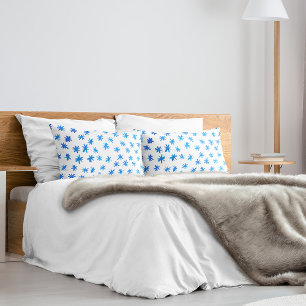 Watercolor stars - blue pillowcase