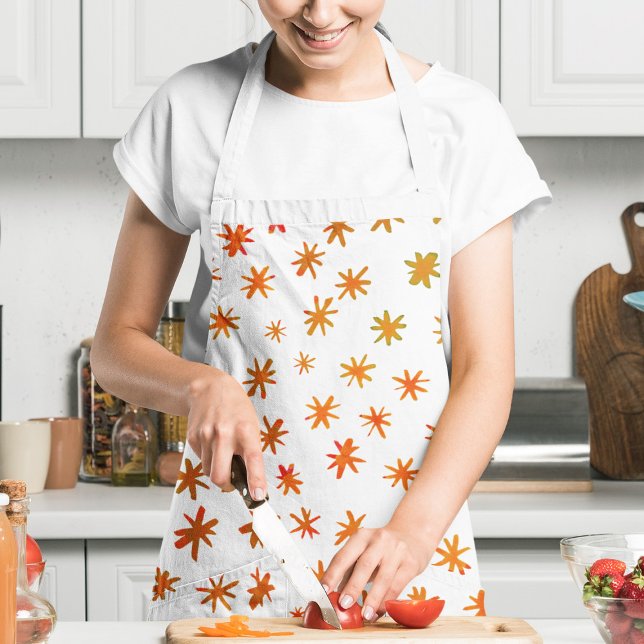 Watercolor stars - orange apron (Creator Uploaded)