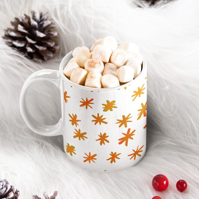 Watercolor stars - orange coffee mug (Creator Uploaded)