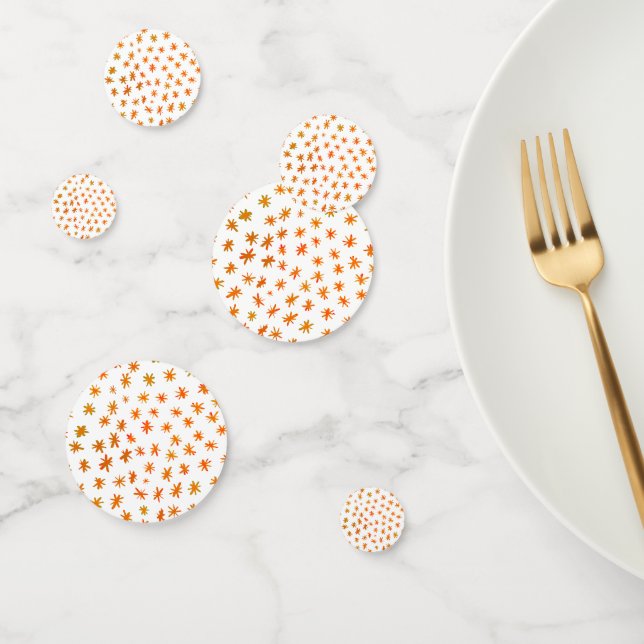 Watercolor stars - orange confetti (Group)