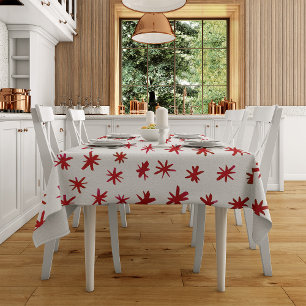 Watercolor stars - red tablecloth
