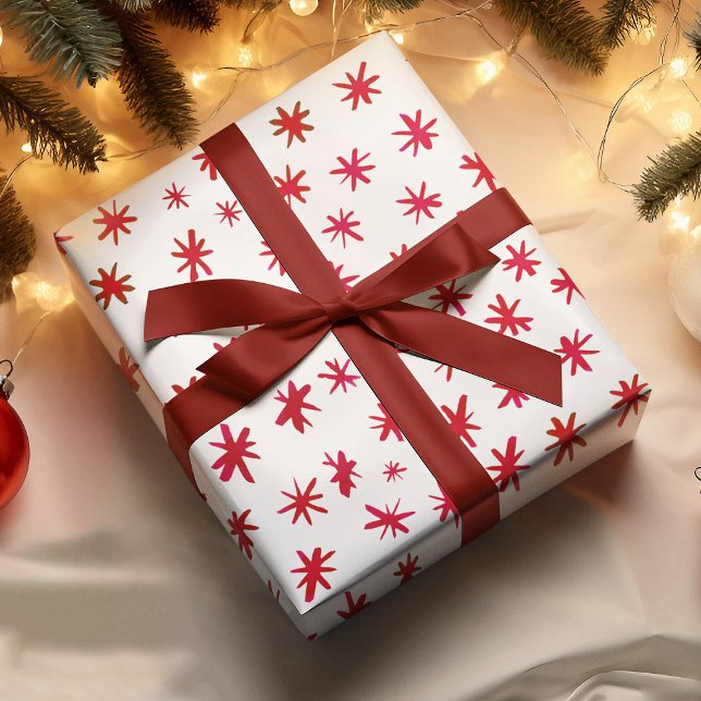 Watercolor stars - red wrapping paper sheet (Creator Uploaded)
