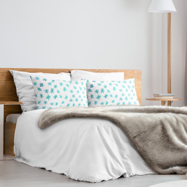Watercolor stars - turquoise pillowcase (Creator Uploaded)