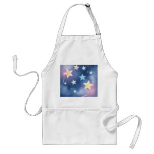 Watercolor Stars with Flowing Comets Standard Apron