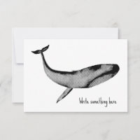 Watercolor Stencil Blue Whale