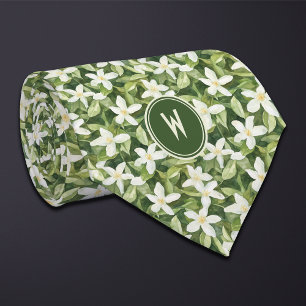 Watercolor Stephanotis Floral Tie