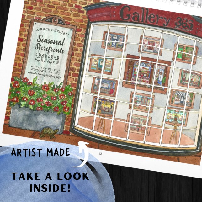 Watercolor Storefronts Large Calendar (Creator Uploaded)