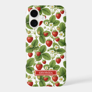 Watercolor Strawberries Monogrammed