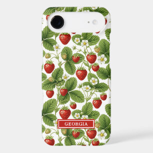 Watercolor Strawberries Monogrammed
