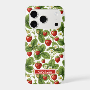 Watercolor Strawberries Monogrammed