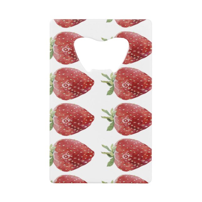 Watercolor strawberries: seamless pattern (Front)