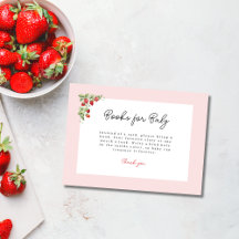 Watercolor Strawberries Whimsical Baby Shower