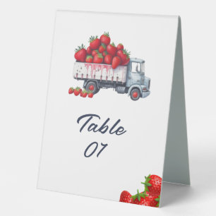 Watercolor strawberry baby shower