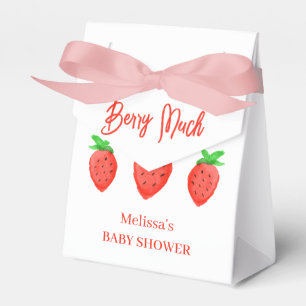 Watercolor Strawberry Girl Baby Shower  Favour Box