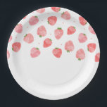 Watercolor Strawberry Paper Plates<br><div class="desc">Watercolor Strawberry Paper Plates</div>